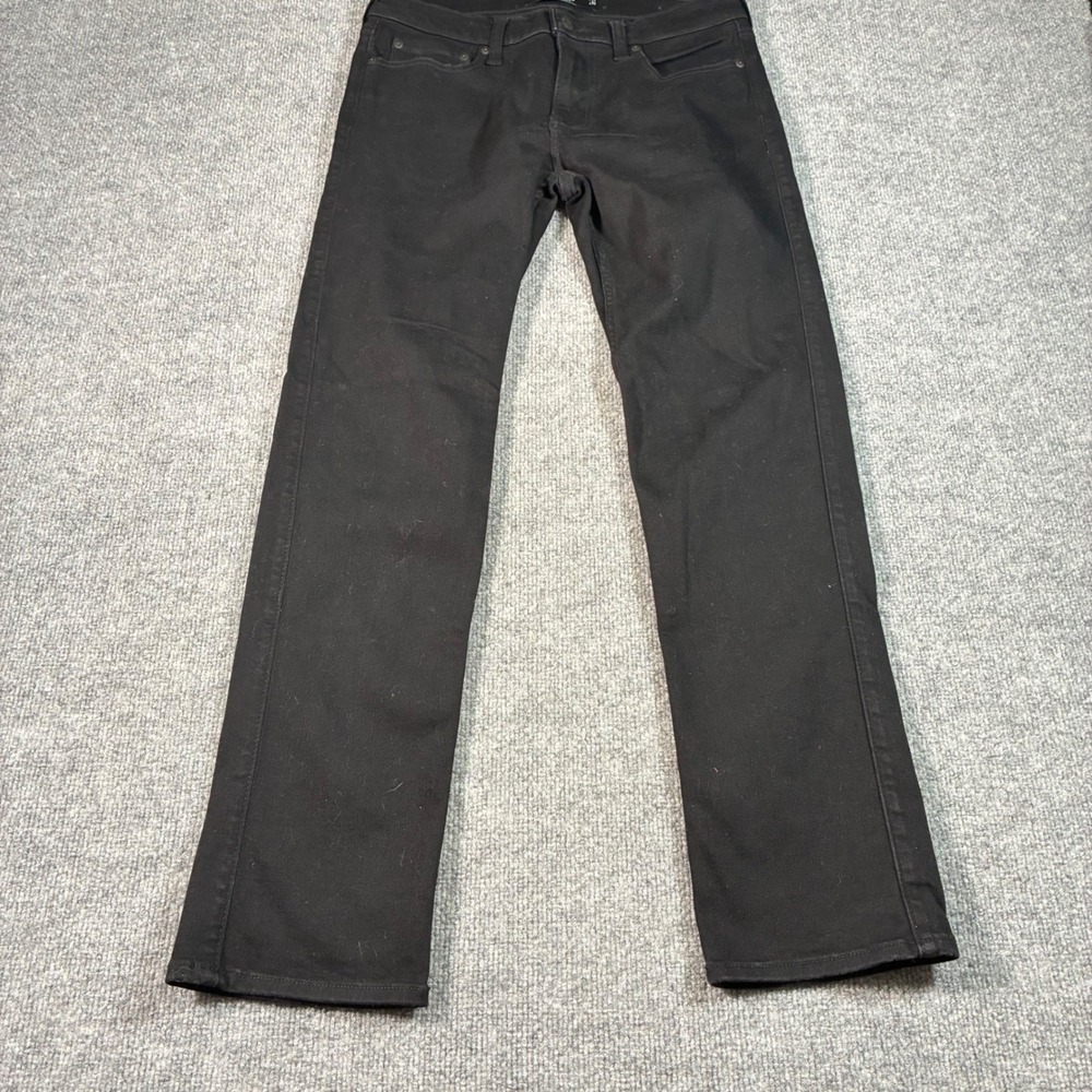 Hollister Slim Straight Jeans Mens 31x31 Black Advanced Stretch Denim Pants